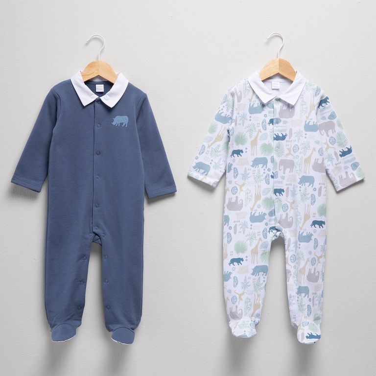 Pack 2 Pijamas Bebé Niño Franela