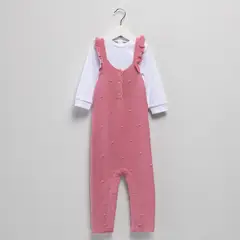 YAMP - Conjunto Jardinera Tejida Más Body Bebé Niña