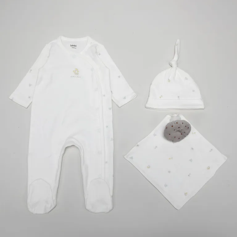 Ajuar Conjunto Pijama Más Body Más Peluche Unisex Bebé