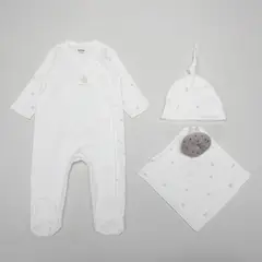 YAMP - Ajuar Conjunto Pijama Más Body Más Peluche Unisex Bebé