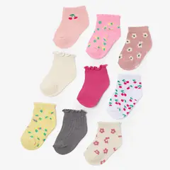 YAMP - 9 Pares Calcetines Algodón Unisex Bebé
