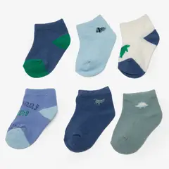 YAMP - 6 Pares Calcetines Algodón Unisex Bebé