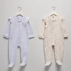 YAMP - Pack 2 Pijamas Bebé Niña Franela