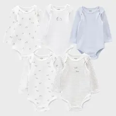YAMP - Pack de 5 Bodys Bebé Niño