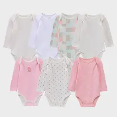 YAMP - Pack de 7 Bodys Bebé Niña