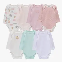 YAMP - Pack de 7 Bodys Bebé Niña