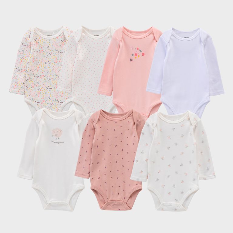 YAMP Pack de 7 Bodys Bebé Niña