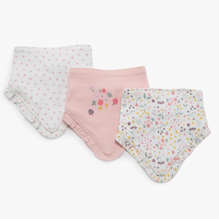 3 Baberos Algodón Unisex Bebé