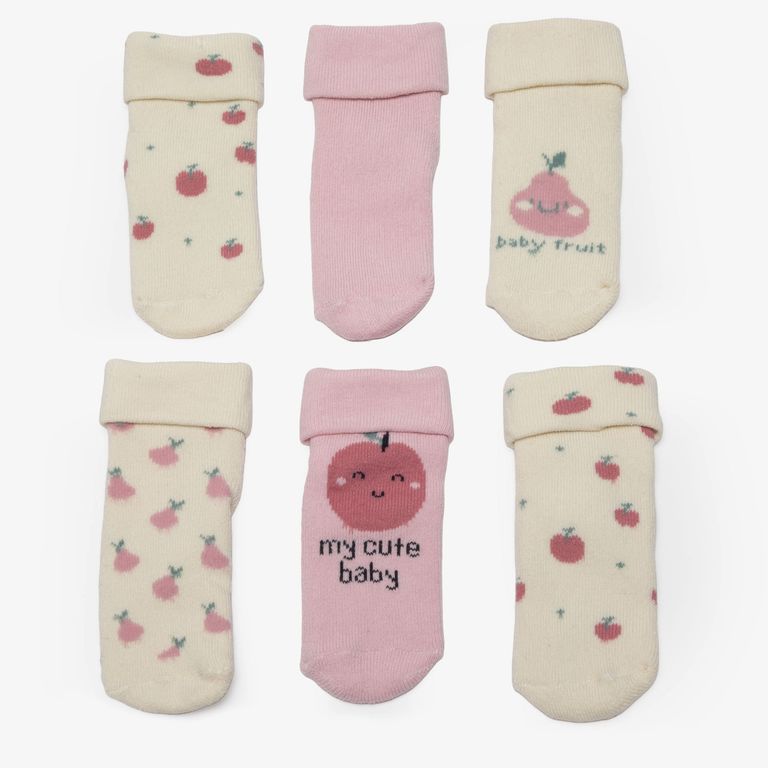6 Pares Calcetines Algodón Unisex Bebé