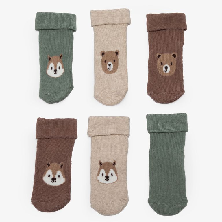 6 Pares Calcetines Algodón Unisex Bebé