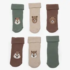 YAMP - 6 Pares Calcetines Algodón Unisex Bebé