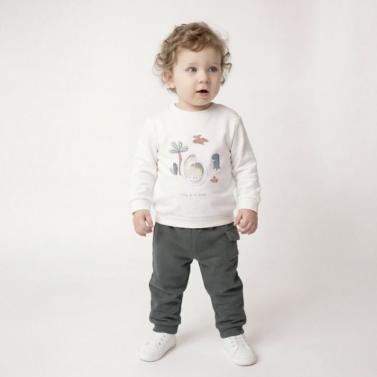 Conjunto Polerón Más Pantalón de Buzo y Body Bebé Niño