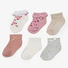 YAMP - 6 Pares Calcetines Algodón Unisex Bebé