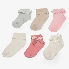 YAMP - 6 Pares Calcetines Algodón Unisex Bebé
