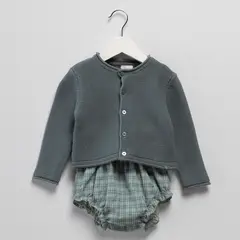 CONIGLIO - Conjunto Chaleco Tejido Más Ranita Bebé Niño