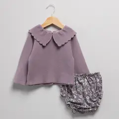 CONIGLIO - Conjunto Chaleco Tejido Más Calzón Bebé Niña