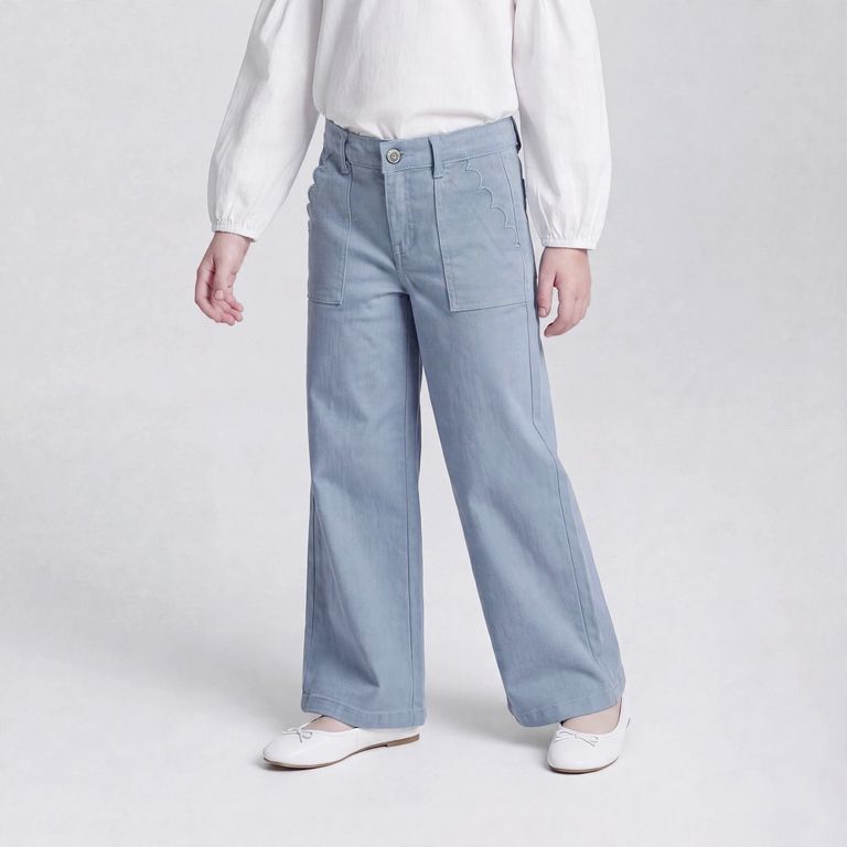 Pantalón Wide leg Niña Con Cinturón