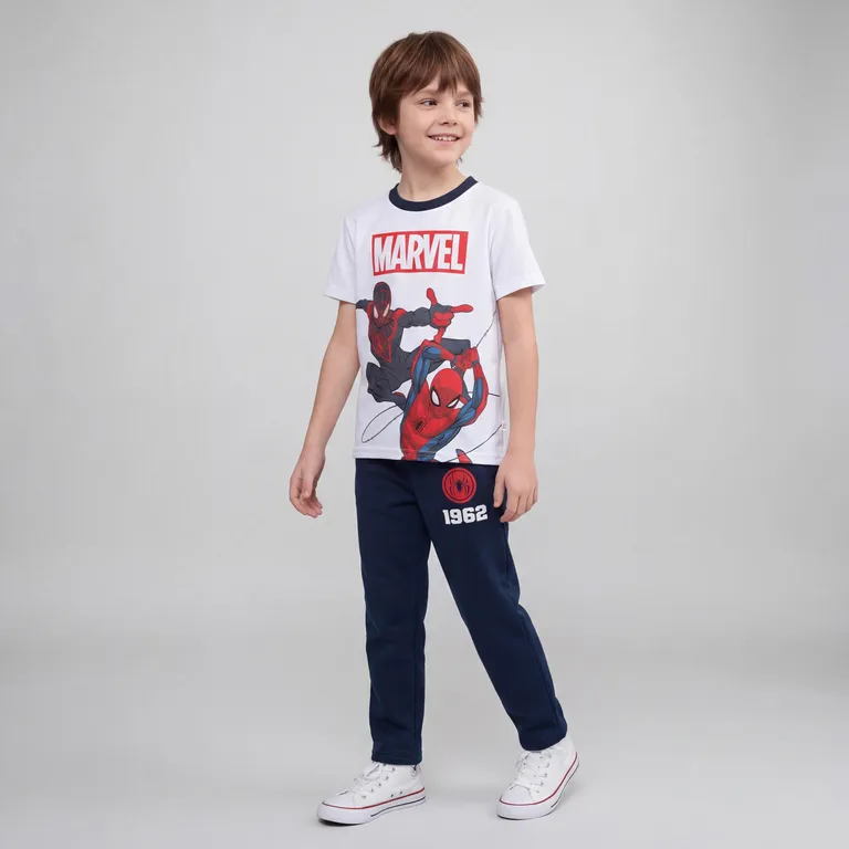 Conjunto Deportivo Niño Polera Más Pantalón De Buzo Spiderman