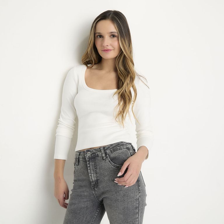 SYBILLA Polera Manga Larga Mujer
