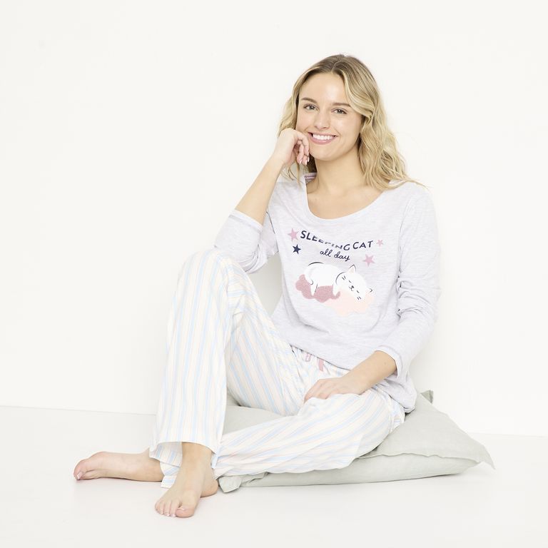 Polera De Pijama Algodón Mujer