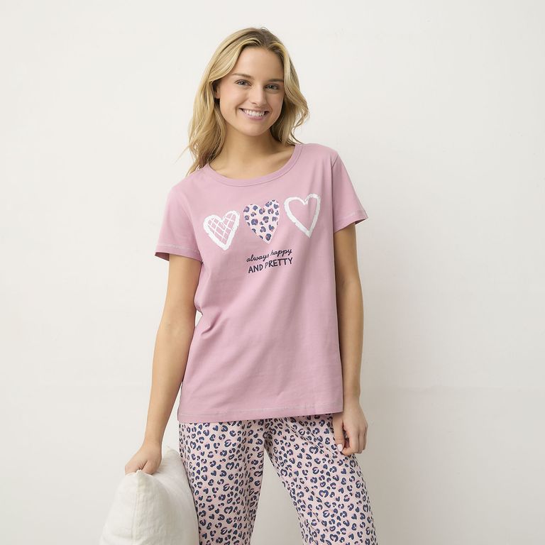 Polera De Pijama Algodón Mujer