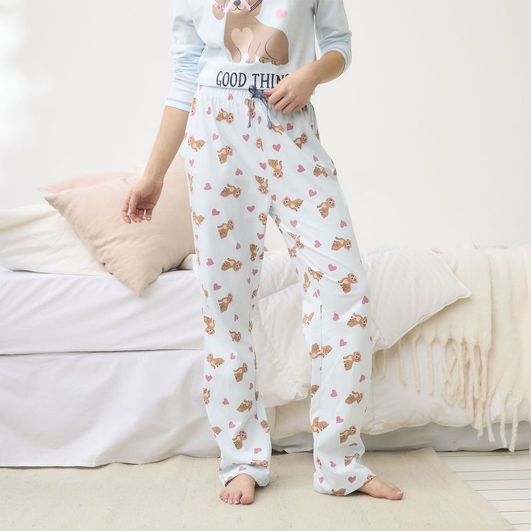 Pantalón De Pijama Algodón Mujer