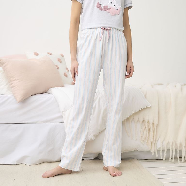 Pantalón De Pijama Algodón Mujer