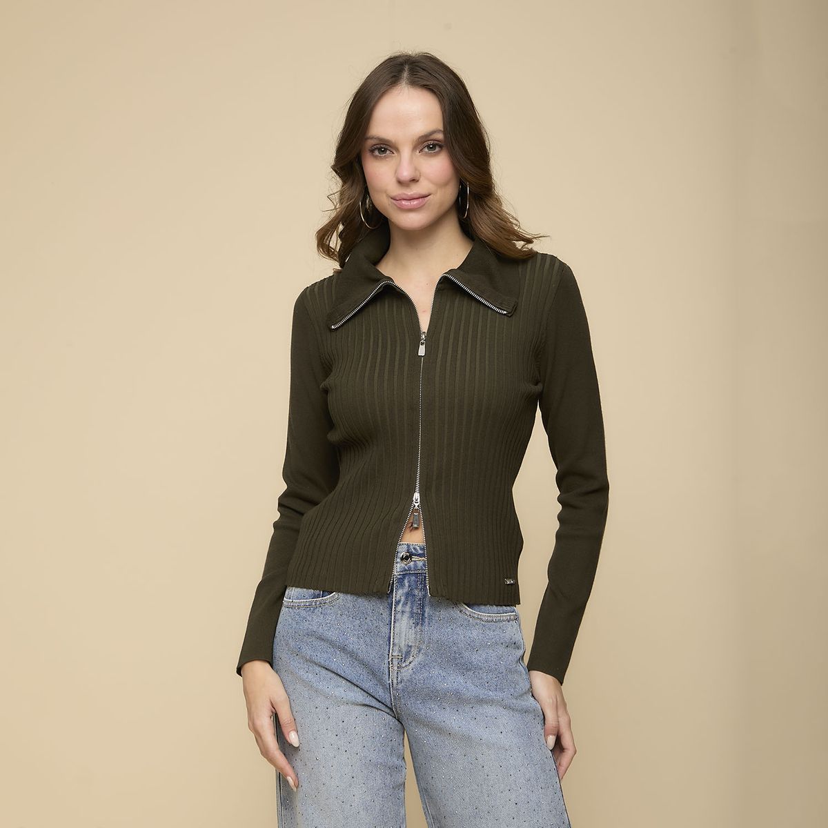 MOSSIMO - Chaleco Manga Larga Mujer Mossimo