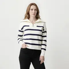 NEWPORT - Sweater Medio Cierre Mujer