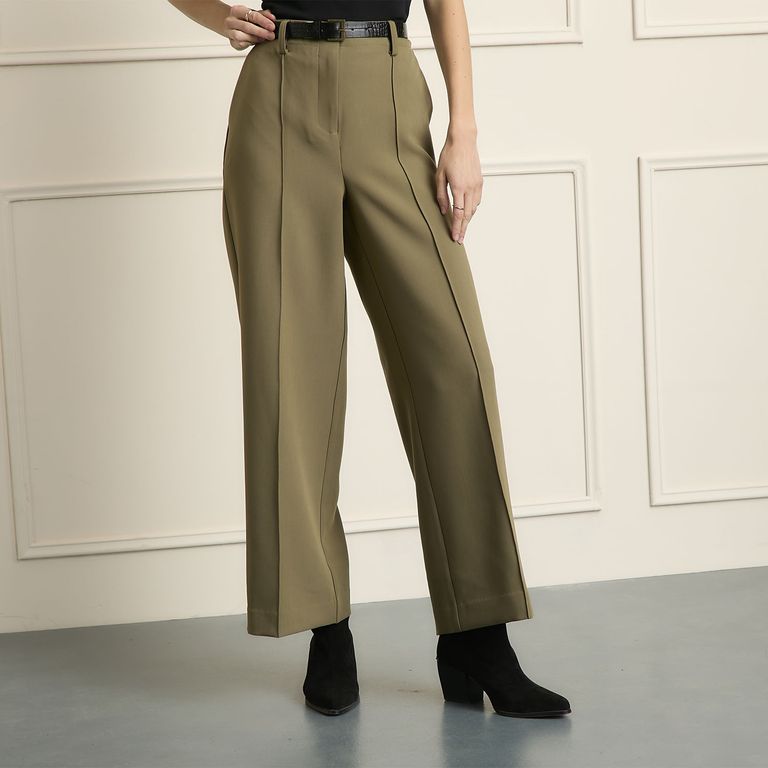 BASEMENT Pantalón Straigth Tiro Alto Mujer