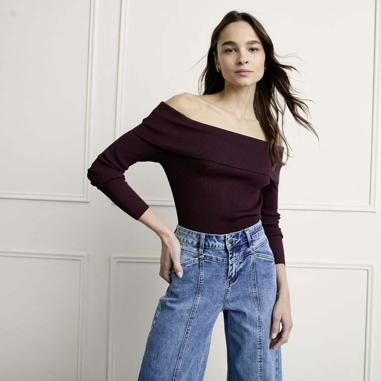 Sweater Off Shoulder Mujer