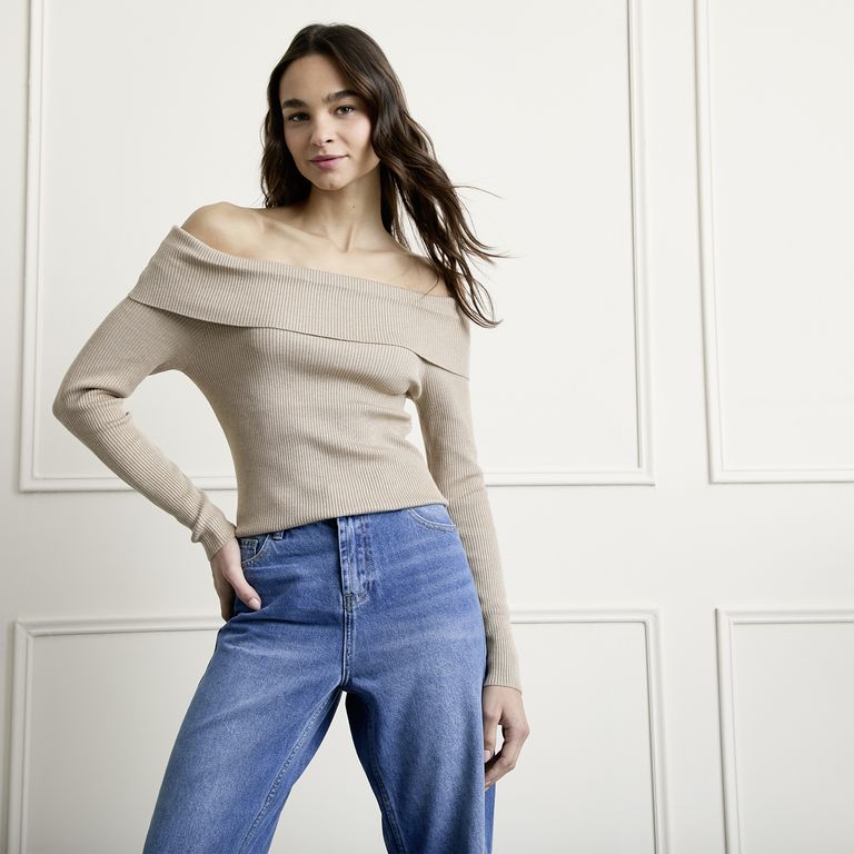 Sweater Off Shoulder Mujer