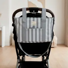 CONIGLIO - Bolso Maternal Pañalero Líneas Con Mudador Portátil