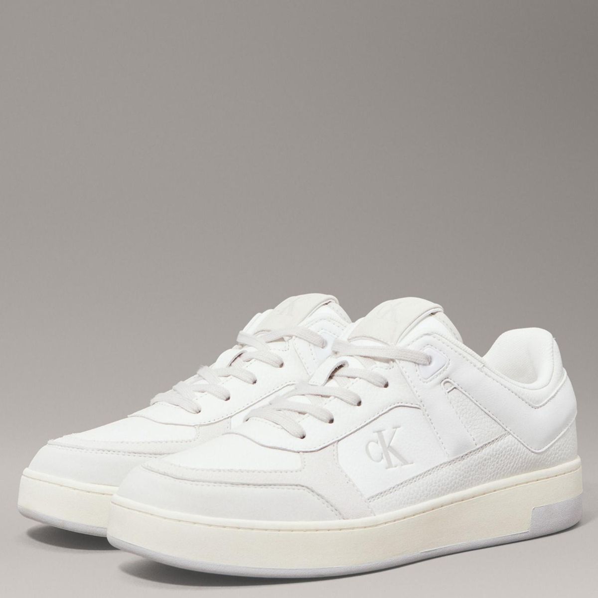 CALVIN KLEIN - Zapatilla Urbana Hombre Cuero Blanco Calvin Klein