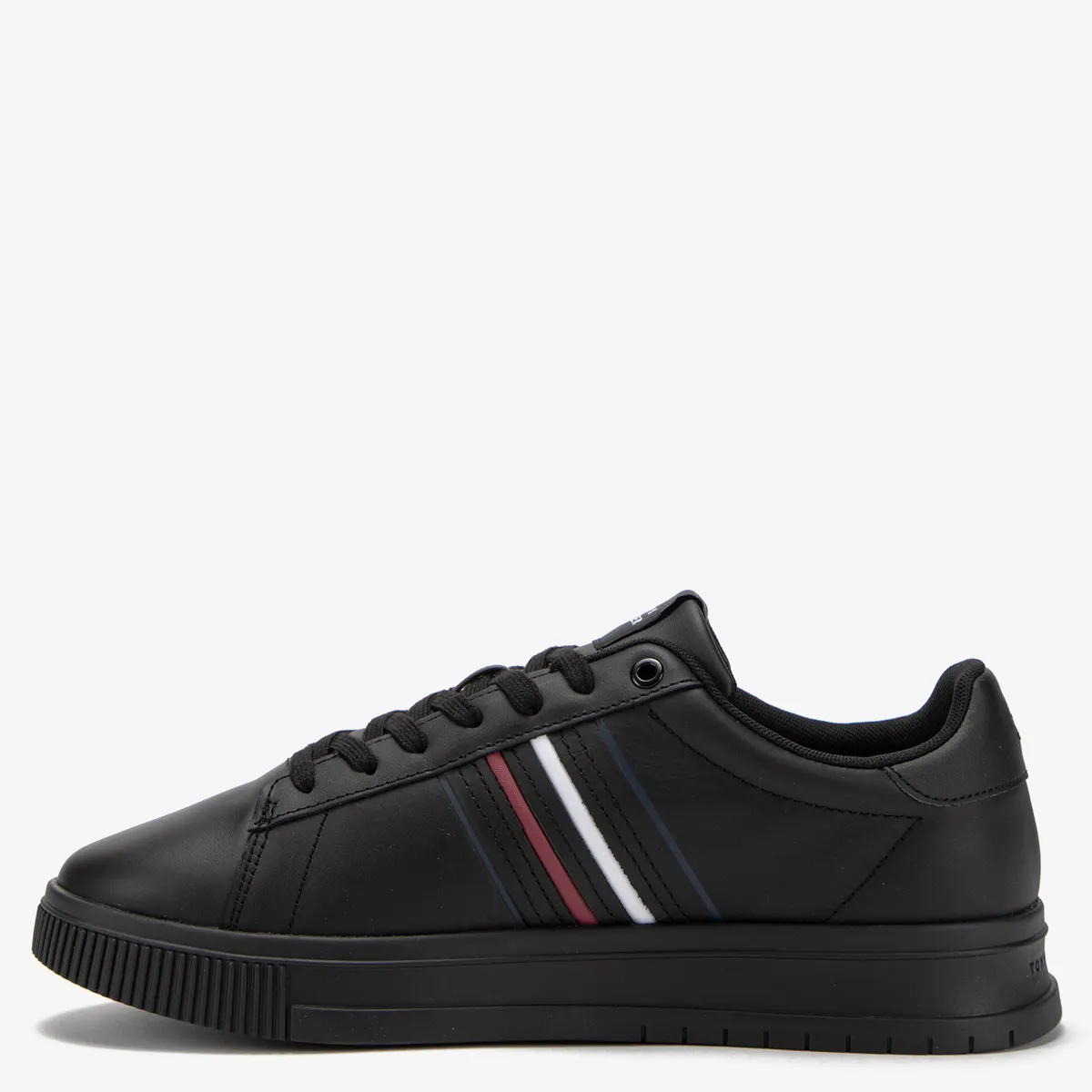 TOMMY HILFIGER - Zapatilla Urbana Hombre Cuero Negro Tommy Hilfiger