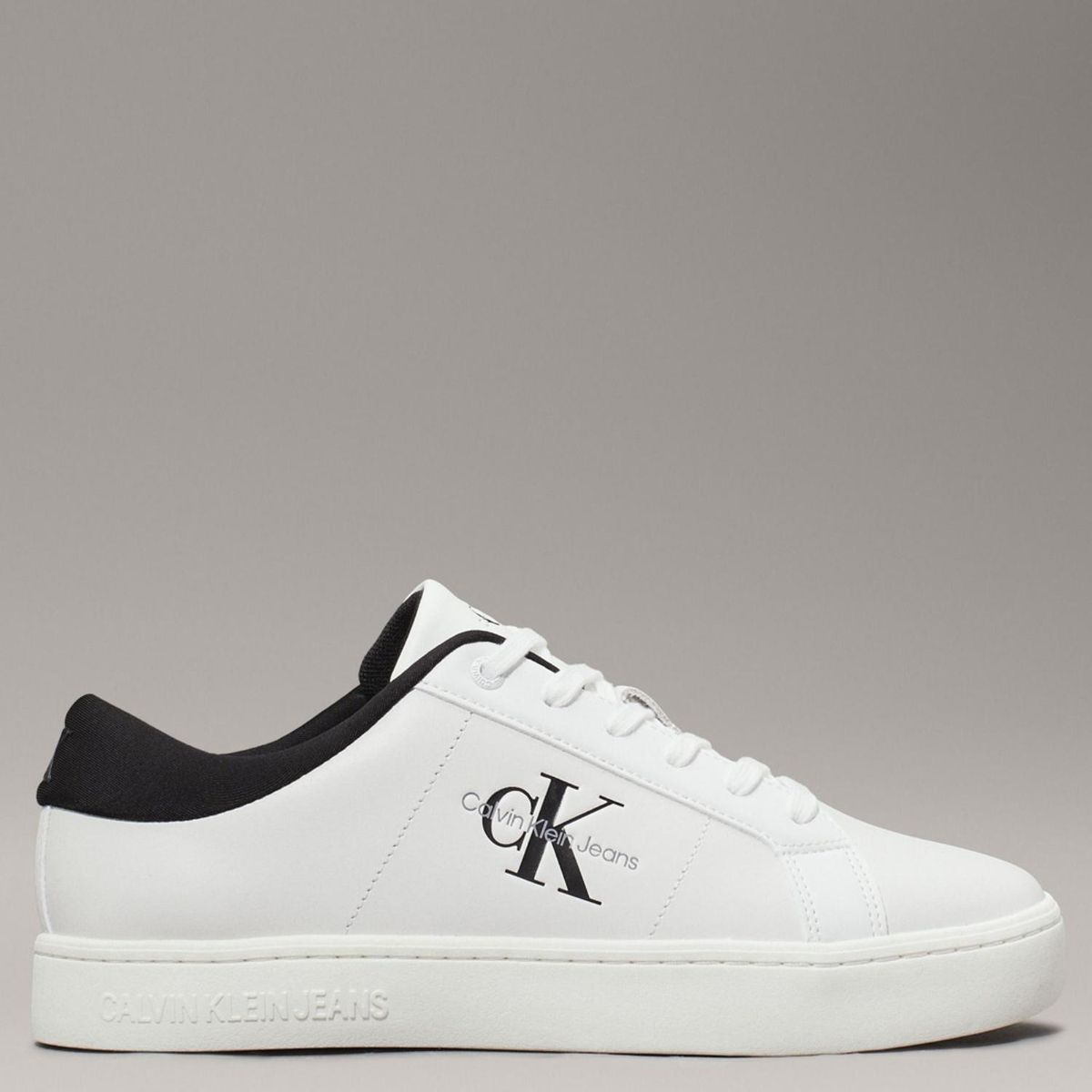 CALVIN KLEIN - Zapatilla Urbana Hombre Cuero Blanco Calvin Klein