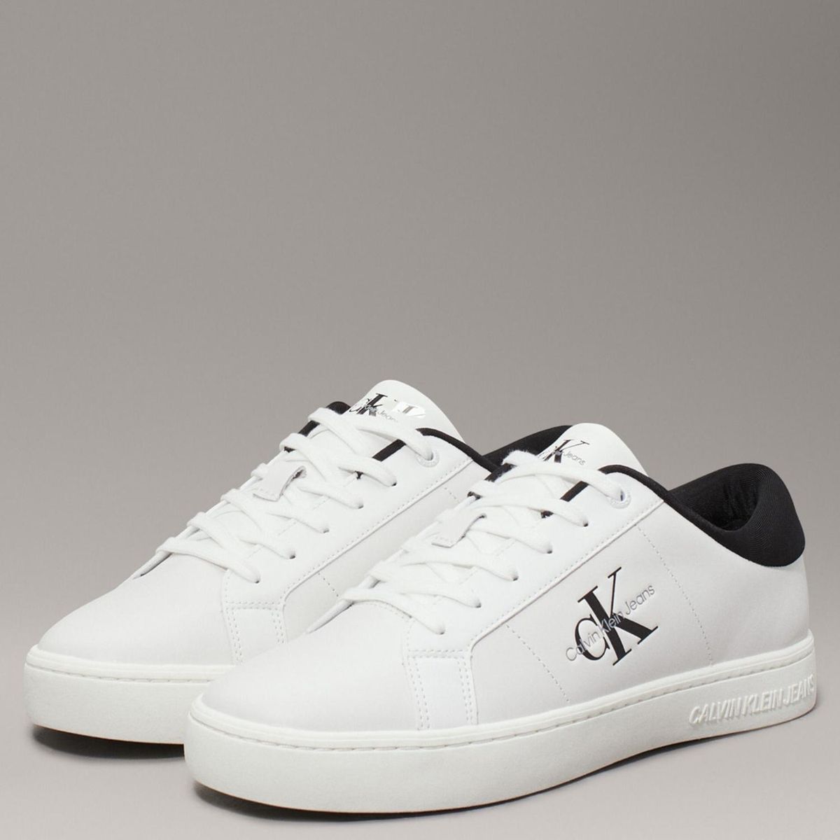 CALVIN KLEIN - Zapatilla Urbana Hombre Cuero Blanco Calvin Klein