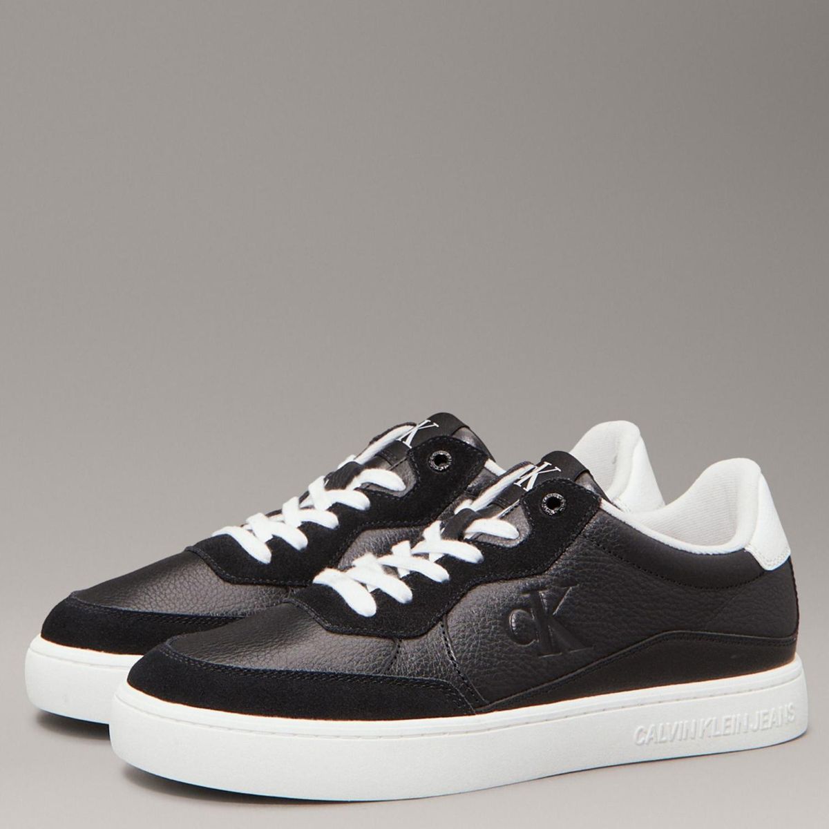 CALVIN KLEIN - Zapatilla Urbana Hombre Cuero Negro Calvin Klein