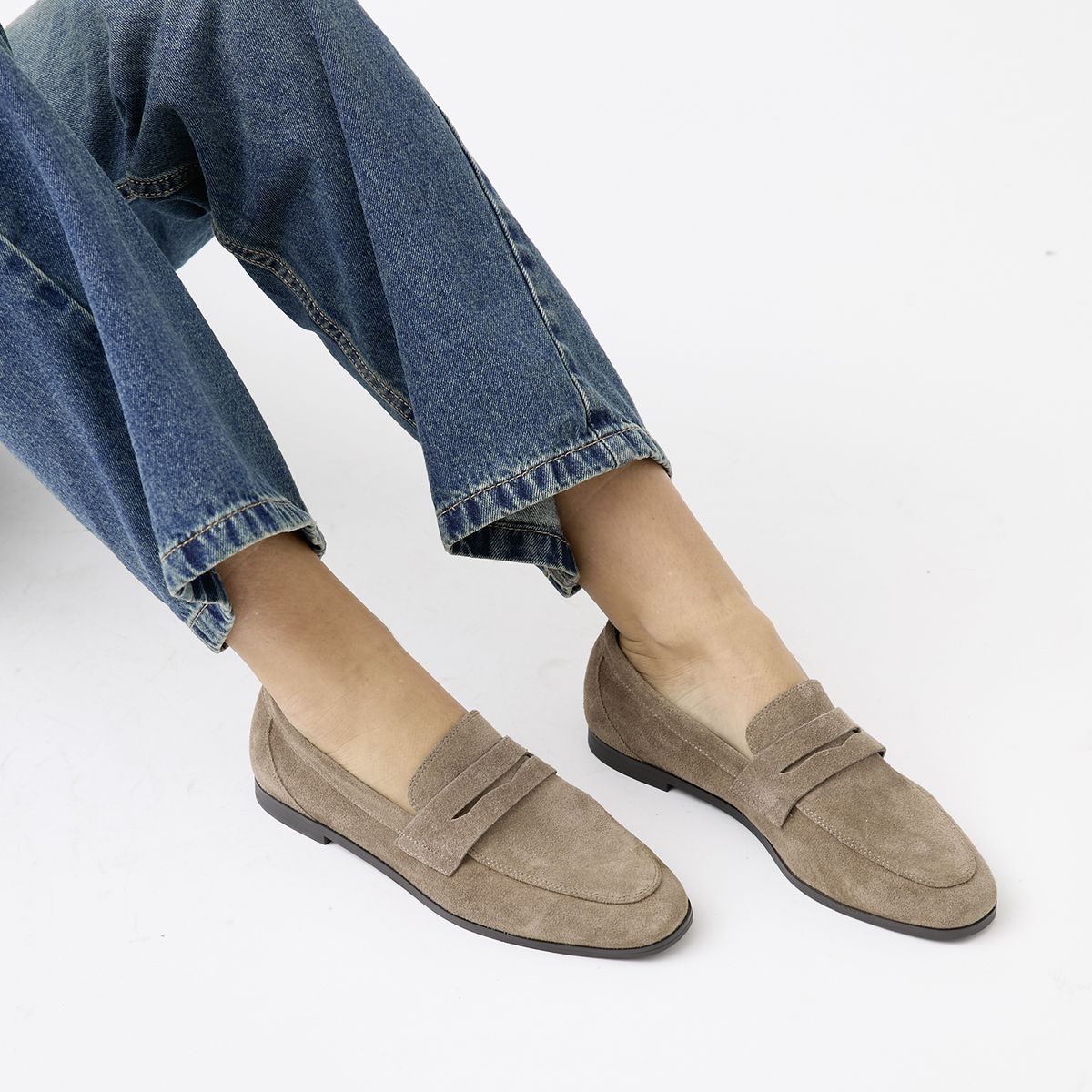 BASEMENT - Mocasín Mujer Cuero Beige x Paula Mekis Basement