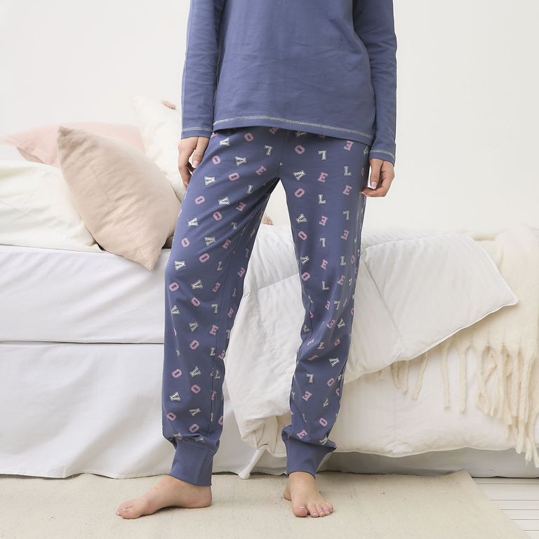 Pantalón De Pijama Algodón Mujer