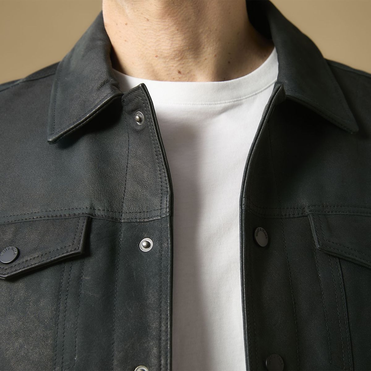 WOLF&HANK - Chaqueta Cuero Hombre Wolf & Hank