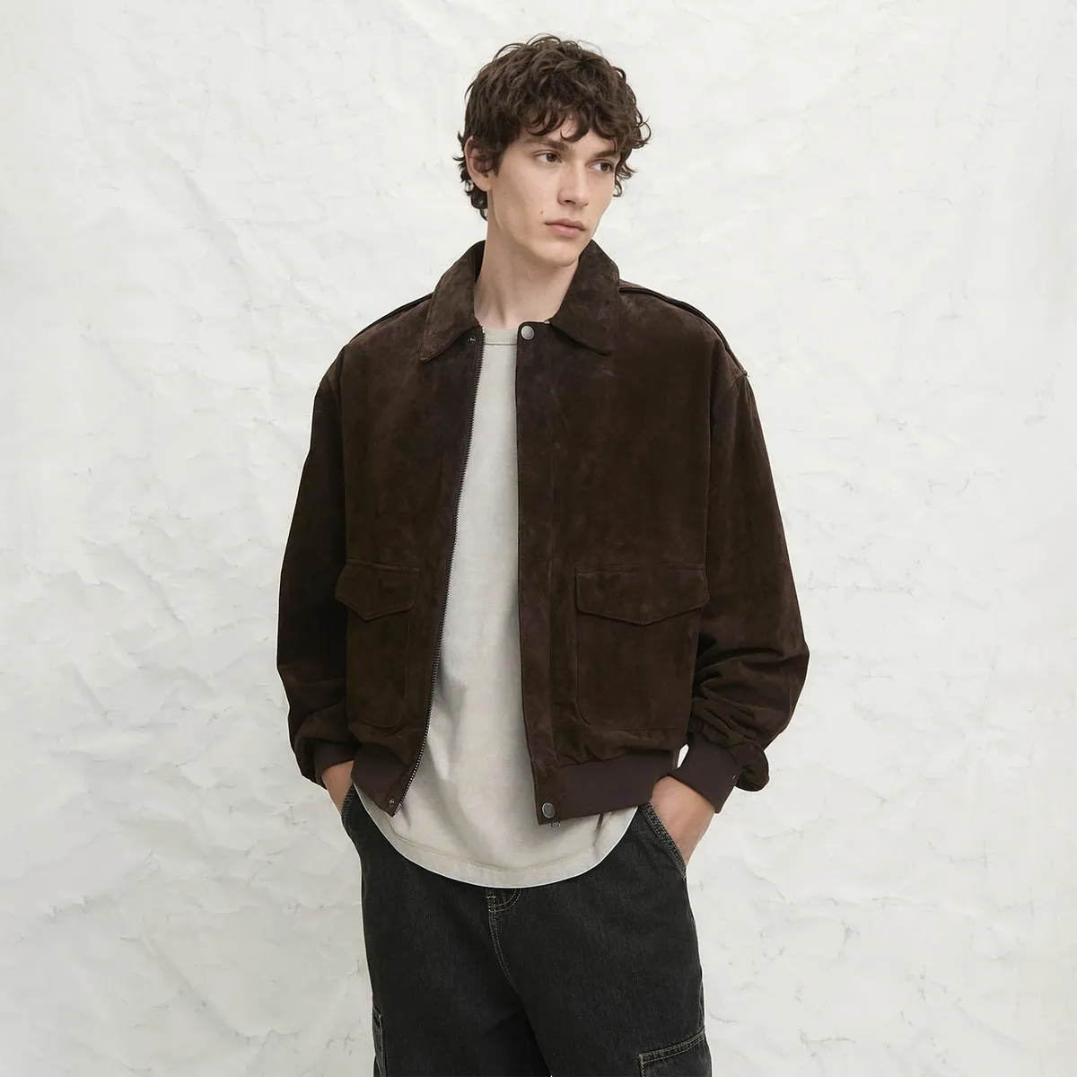 AMERICANINO - Chaqueta Cuero Hombre Americanino