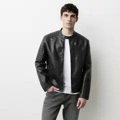 BASEMENT - Chaqueta Efecto Cuero Hombre