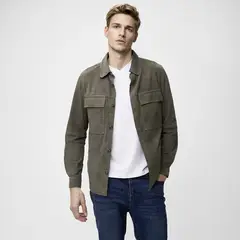 WOLF&HANK - Chaqueta 100% Cuero Gamuza Hombre Wolf & Hank