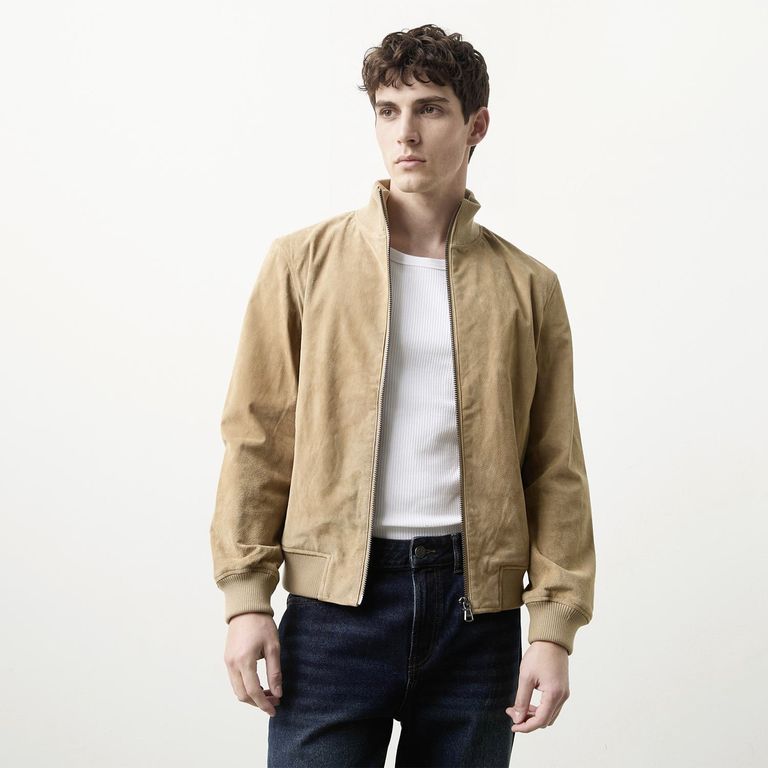 BASEMENT Chaqueta Efecto Ante Hombre