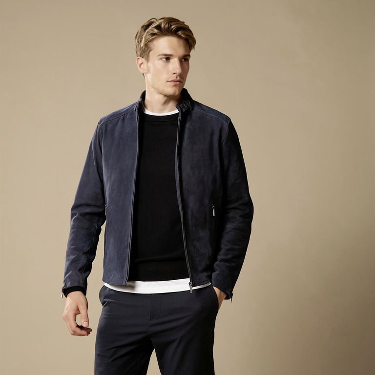 Chaqueta 100% Cuero Gamuza Hombre Wolf & Hank