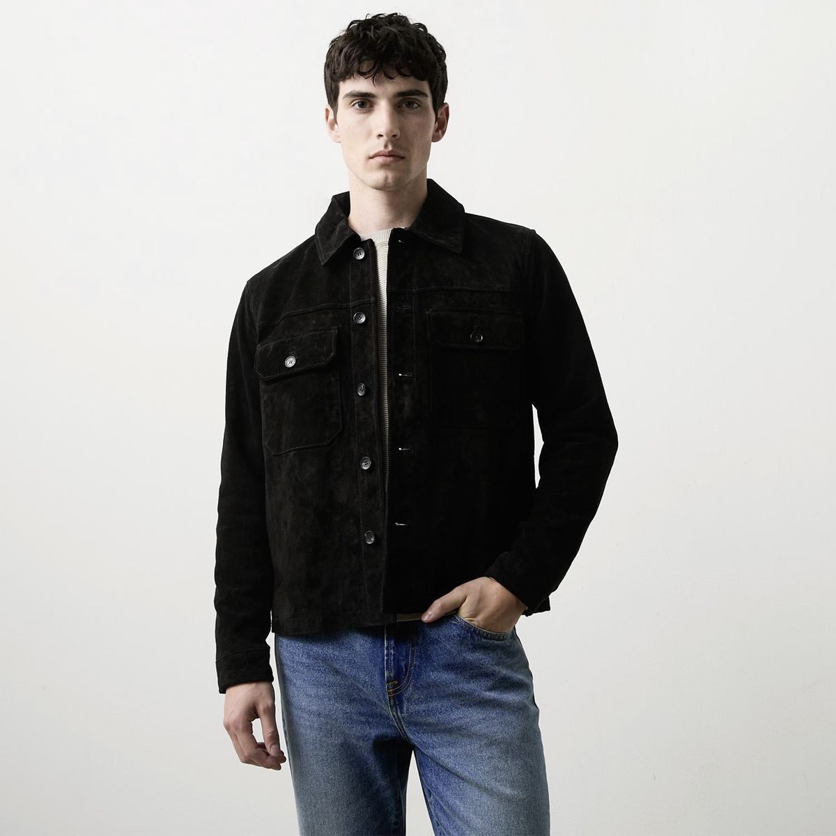 BASEMENT - Chaqueta Efecto Ante Hombre Basement