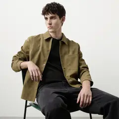 BASEMENT - Chaqueta Efecto Ante Hombre