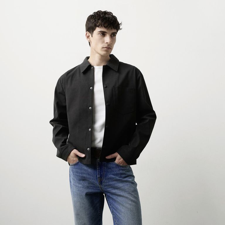 Chaqueta Efecto Ante Hombre