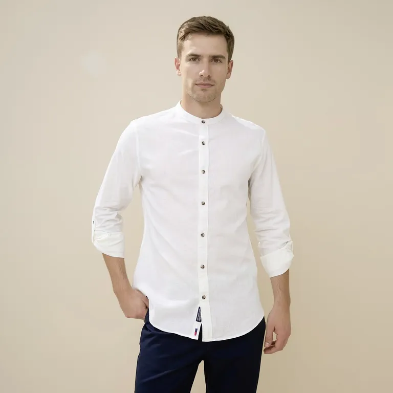 Camisa Manga Larga Lino Hombre
